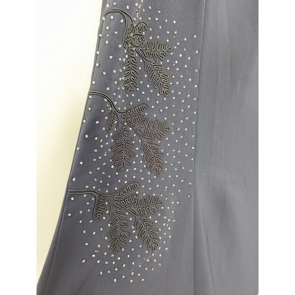 Tiffany Collection Gray Beaded Midi Skirt Plus Size 16 - Picture 3 of 12